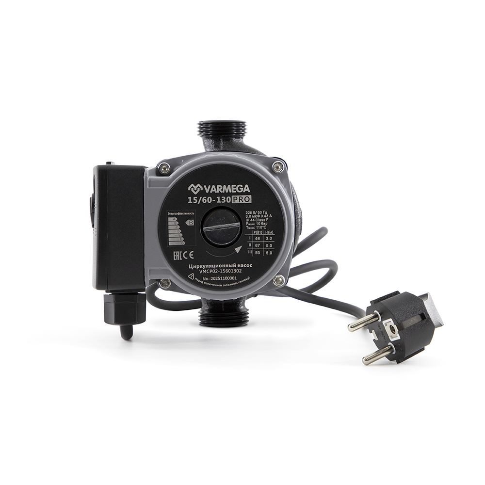 Насос циркуляционный Varmega VMCP02 PRO 15/60 130, VMCP02-15601302, с гайками